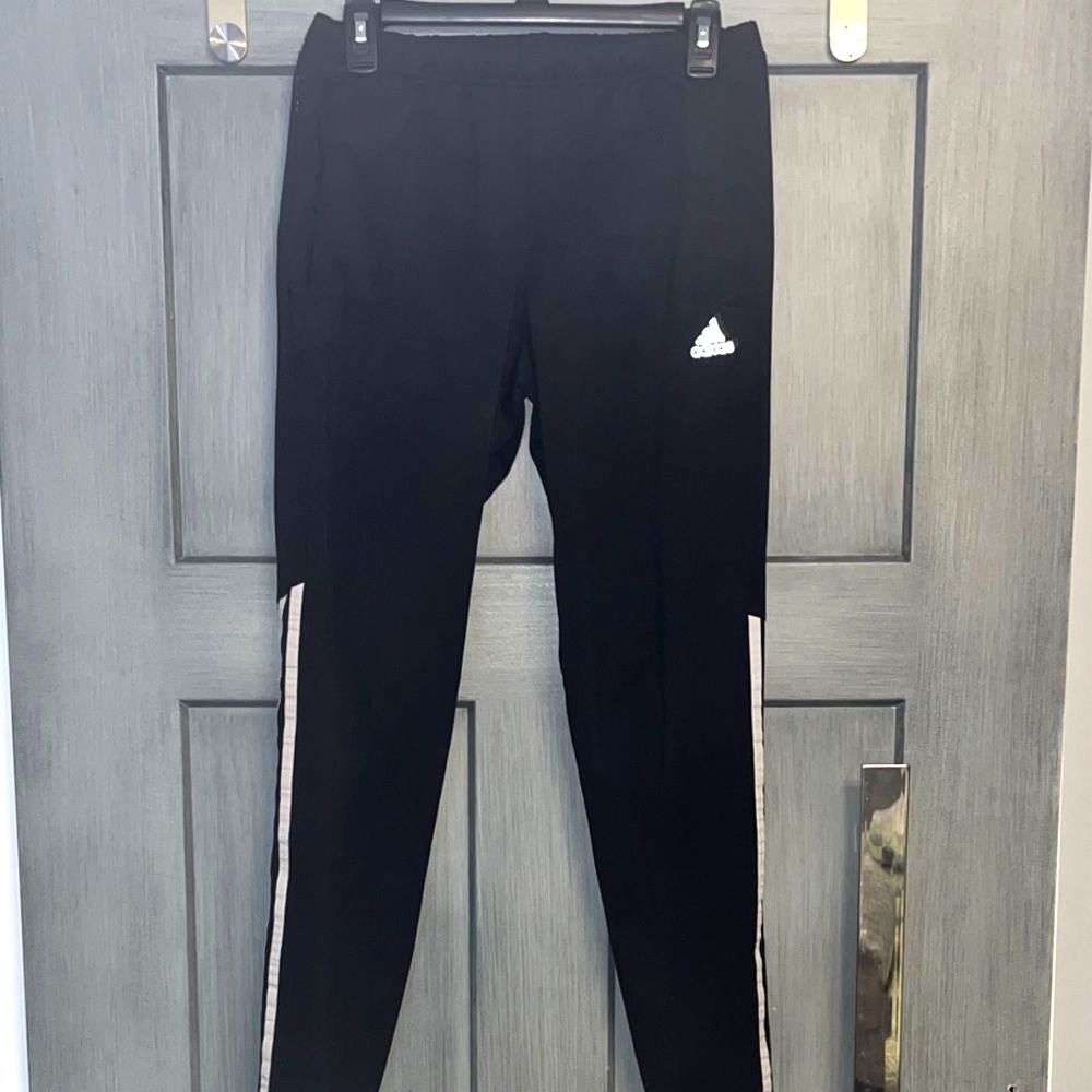 Adidas Sz Small Energy Running Climalite Black Athletic Pants, sporty, running